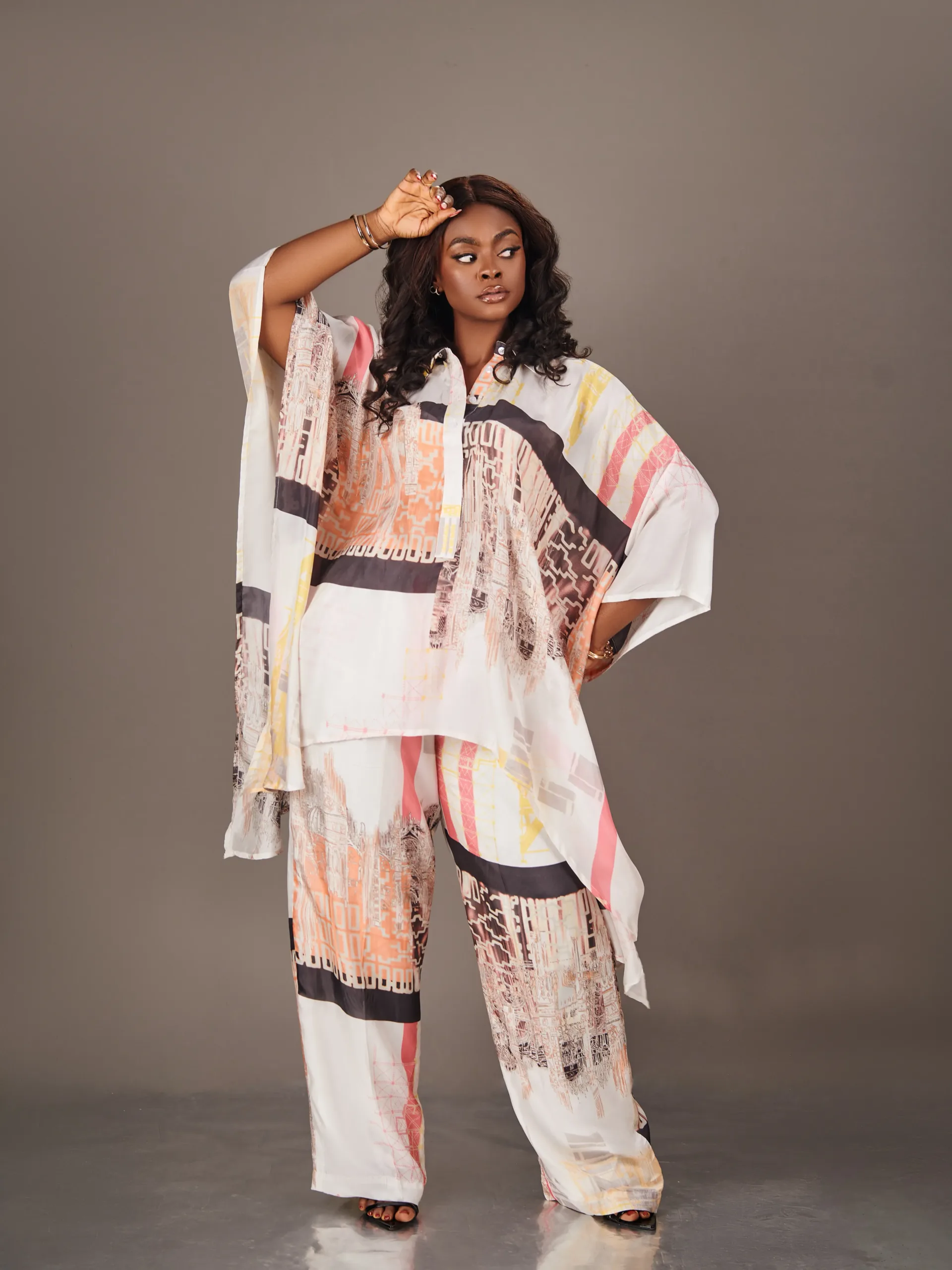 Tera kaftan pant set Abstract art