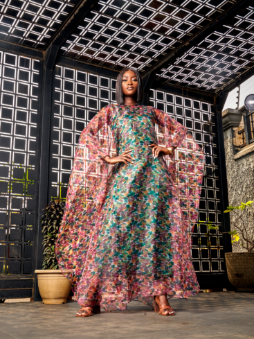 Melange Sheer Kaftan