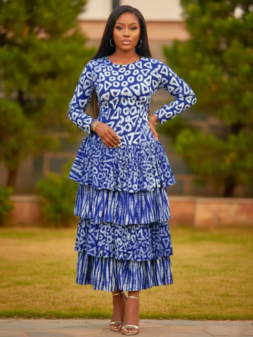 Midi Long Sleeve Step Dress